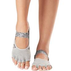 Grey - Yoga Underwear Fitness-Mad Toesox Womens/Ladies Mia Legend Half Toe Socks