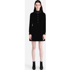 Velours Vêtements The Kooples Velvet Stand Collar Mini Dress