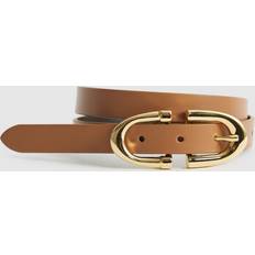 Grey - Women Belts Reiss Bailey Slim Leather Belt