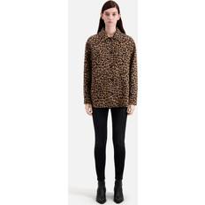 Leopard - Women Outerwear The Kooples Leopard Overshirt Jacket In Wool Blend LEOPARD