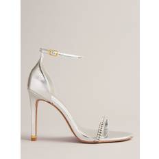 Ted Baker Women Heels & Pumps Ted Baker Helenni Crystal Strap Stiletto Sandals, Silver