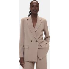 Beige Blazers Whistles Nina Double Breasted Blazer