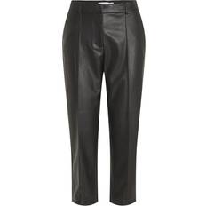 Leather Imitation Trousers Vila Coated Cropped Trousers