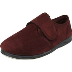 Men - Red Slippers Padders Men's Charles Mens Full Slippers Burgundy Textile