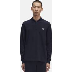 Donna - L Polos Fred Perry Long Sleeve Plain Polo Shirt - Navy Woman