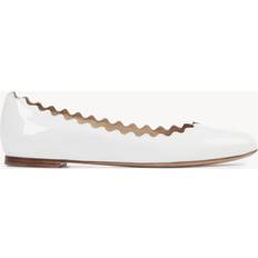 Chloé Low Shoes Chloé Lauren leather ballet flats white