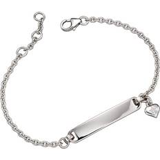 Little Star Little Star Silver Aisha Diamond Charm ID Bracelet