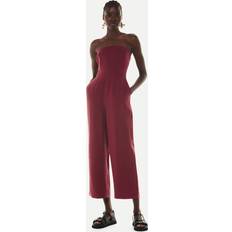 Red Jumpsuits & Overalls Whistles Bandeau Cropped Jumpsuit, Burgundy