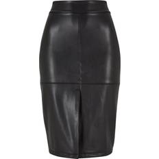 Urban Classics Halvlång kjol Synthetic Leather Pencil Skirt för Dam svart