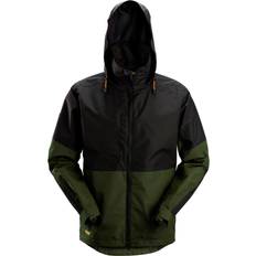 Durable Work Jackets Snickers AllroundWork Waterproof Shell Jacket - Khaki Green/Black