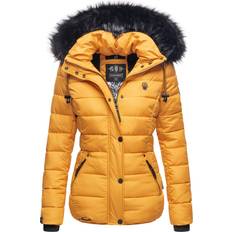 Damen winterjacke Navahoo NAVAHOO Damen Modische Winterjacke Steppjacke mit Kunstpelz Kapuze Zuckerbiene