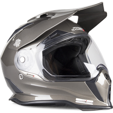 J14 Adventure Solid Motocross Helmet, grey, XS, grey