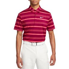 Golf - Rosso Abbigliamento Nike Dri-FIT Tour Mens Stripe Noble Red/Ember Glow/White