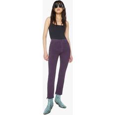 Femme - Violet Jeans Mother High Waisted Rascal Ankle Fray - Blackberry Cordial Purple