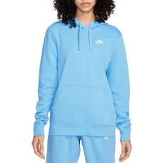 Nike Sportswear Club Fleece Women's Pullover Hoodie - University Blue/White