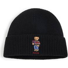 Men - Polo Beanies Polo Ralph Lauren Mens Holiday Bear Beanie Black