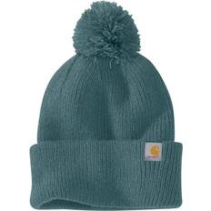 Turquoise - Women Accessories Carhartt Women's Knit Pom-Pom Cuffed Beanie, 106003