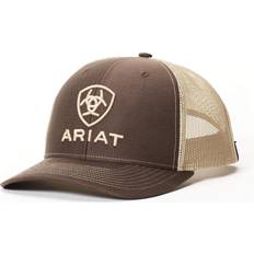 Brown - Men Caps Ariat Men's Shield Work Snapback Hat Brown