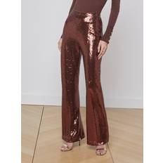 Bronze - Women Trousers L'agence HOSE, NACH UNTEN AUSGESTELLT HONOR in Metallic Bronze. 12, 6. Metallic Bronze