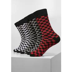 Checkered - Unisex Underwear Urban Classics Check Football Socks - Noir