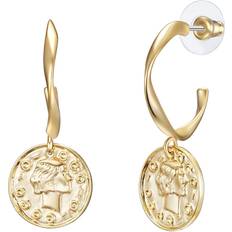 Mujer - Oro Pendientes Lulu & Jane Luluandjane damen ohrhänger münze metall-legierung gelbgold