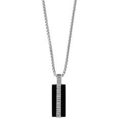 Skagen Herr Halsband Skagen Edelstahl-Halskette, Total Length: cm, Rostfritt stål Glas, ädelsten