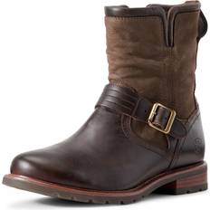 Nubuck Riding Shoes Ariat Women's Savannah Waterproof Boots in Chocolate/Willow Leather, Width, 3.5, Chocolate/Willow