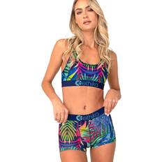 Fitness & Gimnasio - Multicolor Sujetadores Ethika Paradisco Sports Bra, BH's, Bekleidung, multicolor, Größe: XS, verfügbare Größen:XS,S,M