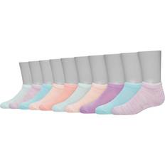 L Socks Hanes Comfort Soft Girls' No Show Socks, 10-Pairs Assorted