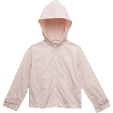 White Outerwear GOLDEN GOOSE Girl's Star Logo-Print Windbreaker, 4-10 PINKWHITE