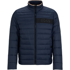 HUGO BOSS Blue Outerwear HUGO BOSS Men's Water-Repellent Padded Jacket Dark Blue Dark Blue
