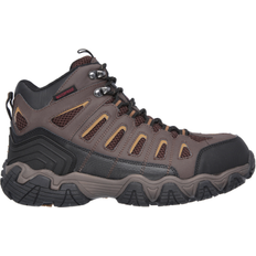 Gray - Men High Boots Skechers Work: Blais - Bixford ST Brown