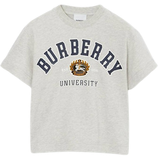 Burberry Kid's Logo Cotton Jersey T-shirt - Deep Dove Gray Mel