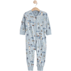 Lindex Baby's Pajamas with Nature - Light Dusty Blue