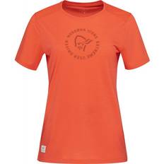 Norrøna Oberteile Norrøna Svalbard Wool T-Shirt Damen Orange Alert