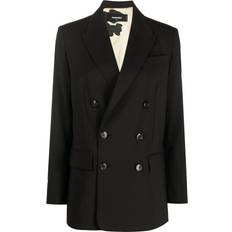 DSquared2 Women Blazers DSquared2 double-breasted virgin-wool blazer women Polyester/Elastane/Virgin Wool/Polyester/Cupro Black