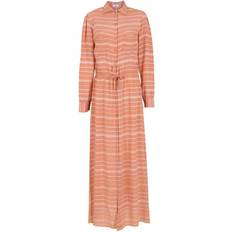 Amir Slama striped silk dress women Silk Pink