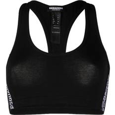 DSquared2 Bras DSquared2 logo-tape sport bra women Cotton/Spandex/Elastane Black