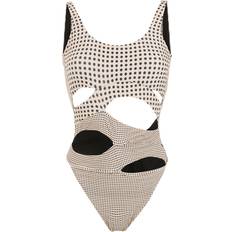 Amir Slama Amir Slama polka-dot print cutout swimsuit women Polyimide/Elastane Neutrals