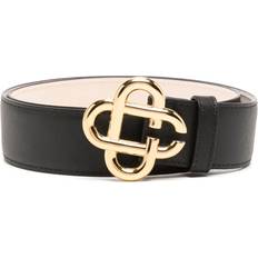 Casablanca Women Accessories Casablanca Logo Plaque Leather Belt Calf Leather - Black