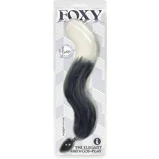Foxy Fox Tail Silicone Butt Plug Silver