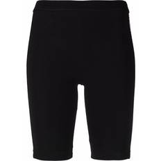 DSquared2 Women Shorts DSquared2 logo-tape detail shorts women Spandex/Elastane/Cotton Black