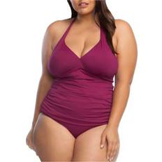 Ralph Lauren Women Swimwear Ralph Lauren RALPH LAUREN Women's Plum Halter Tankini 20W