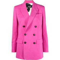 DSquared2 Women Blazers DSquared2 peak-lapel double-breasted blazer women Polyester/Polyester/Cupro/Virgin Wool Pink