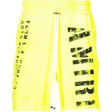 Amiri Shorts Amiri logo-print track shorts men Cotton Yellow