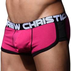 Pink Men's Underwear Andrew Christian Show-It Retro Pop Trunks Fuchsia
