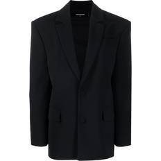 DSquared2 Women Blazers DSquared2 single-breasted blazer women Viscose/Polyurethane/Polyester/Polyester/Calf Leather Black