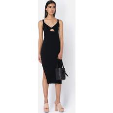 John Elliott Ginza Rib Twist Dress Black