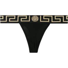 Versace Underwear Versace Medusa Greek key thong women Cotton/Organic Cotton/Spandex/Elastane Black