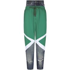 Nylon Jeans Dolce & Gabbana panelled straight-leg jeans men Nylon/Polyester/Cotton Green